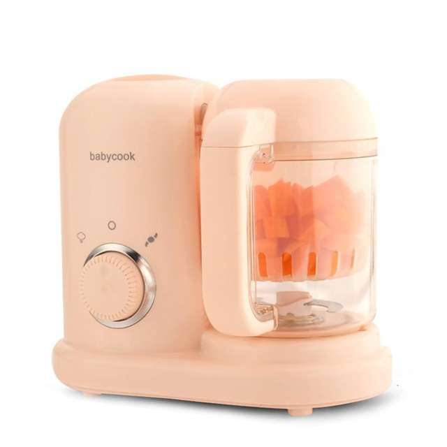 Multifunction Baby Food Cooking Maker Steamer Mixing Grinder Food Supplementary Machine EU Plug(Pink