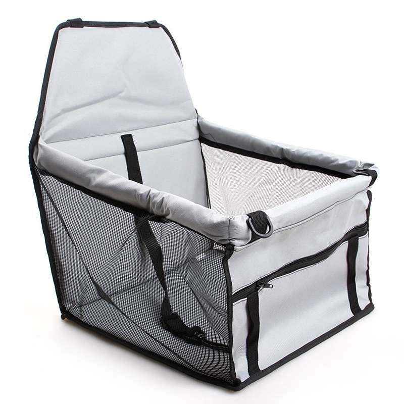 In Car Double-Layer Mesh Thickening Waterproof Pet Bag(Grey)