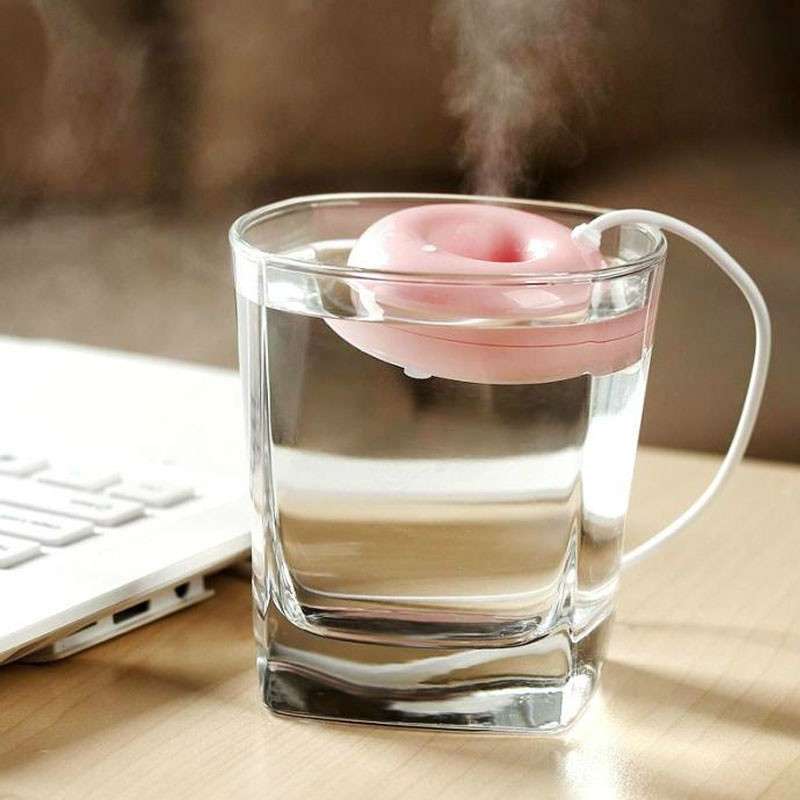 Donut Shape Mini USB Air Humidifier Aroma Diffuser Purifier(Blue)