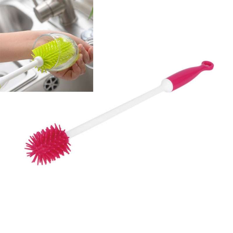 Bottle Cleaning Brush Long Handle Narrow Neck Bottle Brush(Blue)