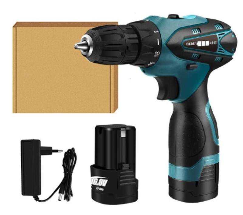 HILDA Electric Drill Cordless Screwdriver Lithium Battery Mini Drill Cordless Screwdriver Power Tool