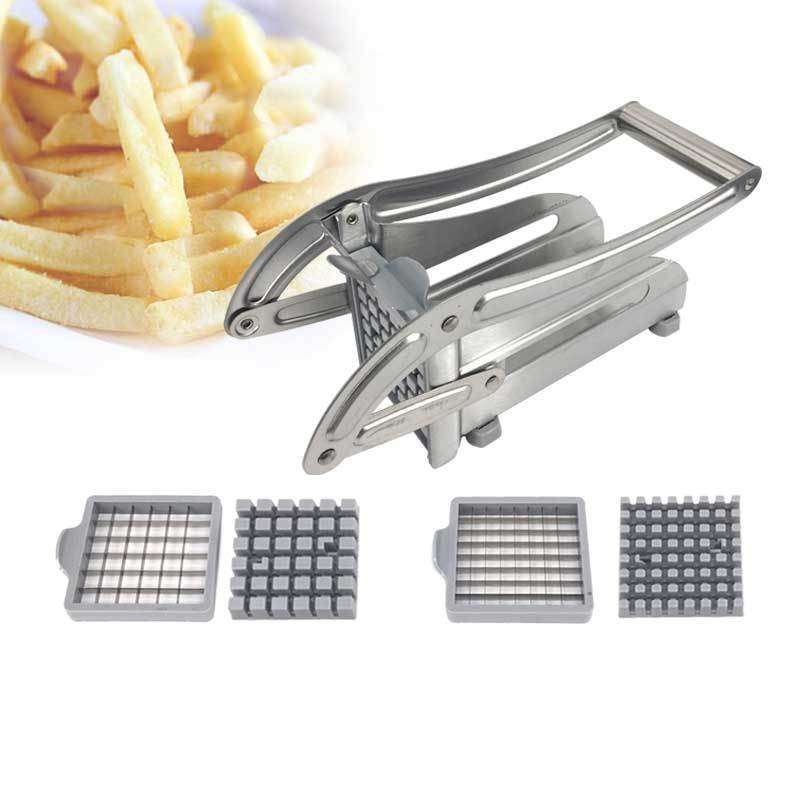Stainless Steel Manual French Fries Slicer Potato Chipper Chip Cutter Chopper Maker