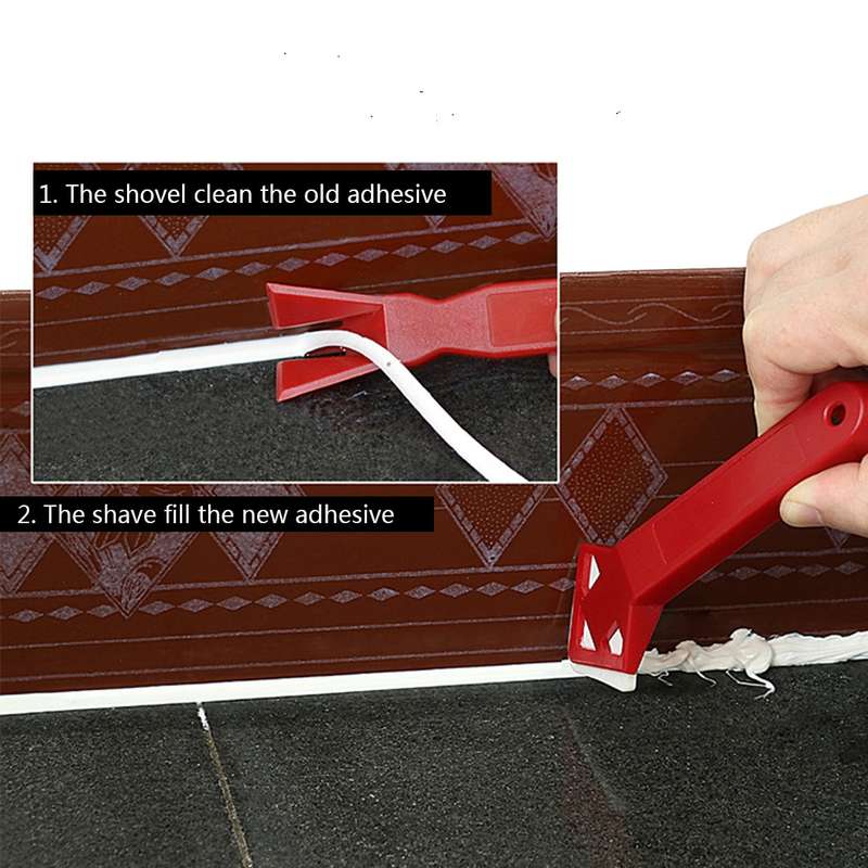 2 PCS Mini Handmade Tools Scraper Floor Cleaner Surface Glue Residual Shovel Tool