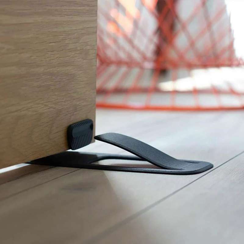 Multi-function Spring Innovative Door Stopper Block Simple Style Door Wedge Holder(Blue)
