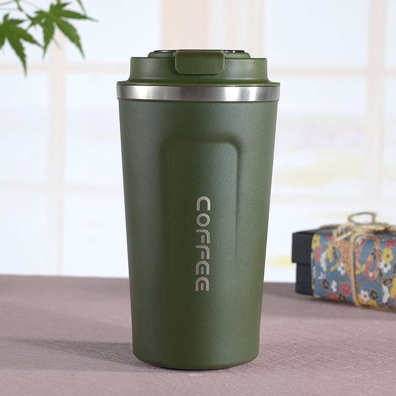 Smart Version Double Stainless steel 304 Coffee Mug Car Thermos Mug Travel Thermo Cup 380ml(Pink)