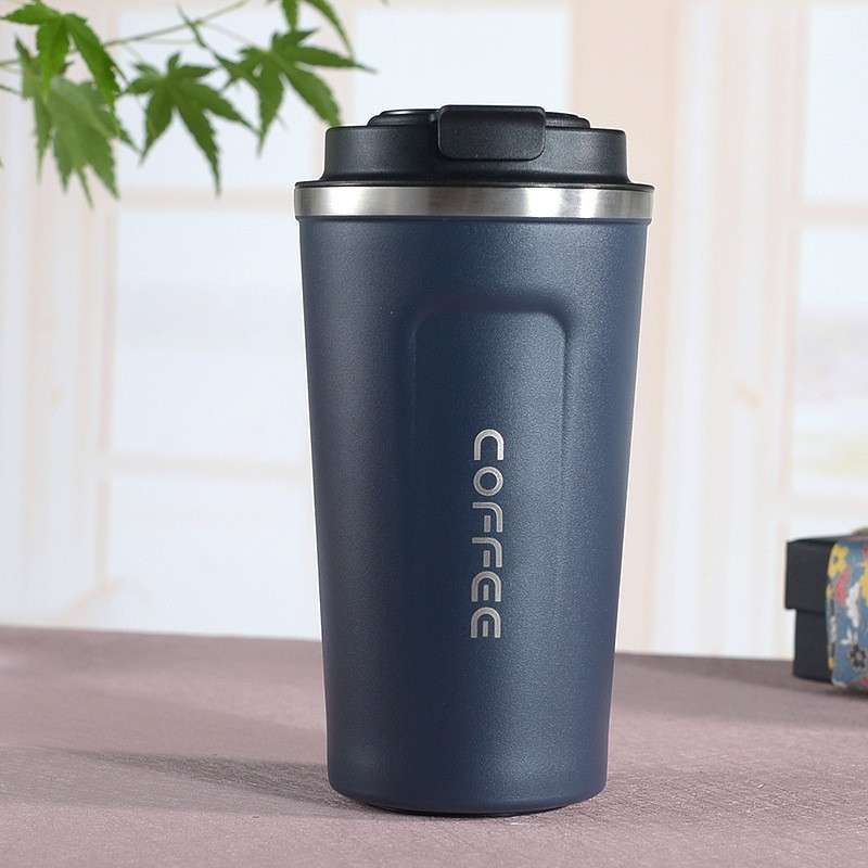 Smart Version Double Stainless steel 304 Coffee Mug Car Thermos Mug Travel Thermo Cup 380ml(Pink)
