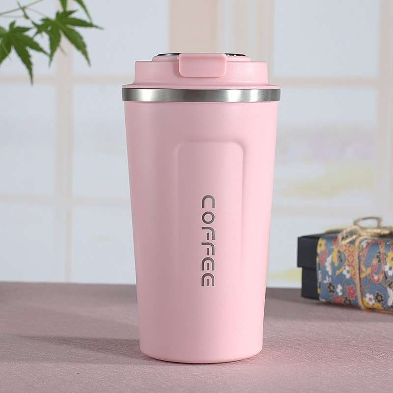 Smart Version Double Stainless steel 304 Coffee Mug Car Thermos Mug Travel Thermo Cup 510ml(Blue)
