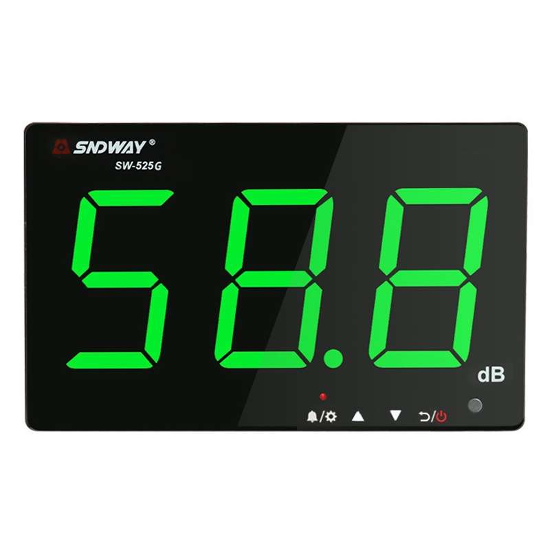 SNDWAY Wall-mounted 30~130dB Large Screen Digital Display Noise Decibel Monitoring Testers, Specific