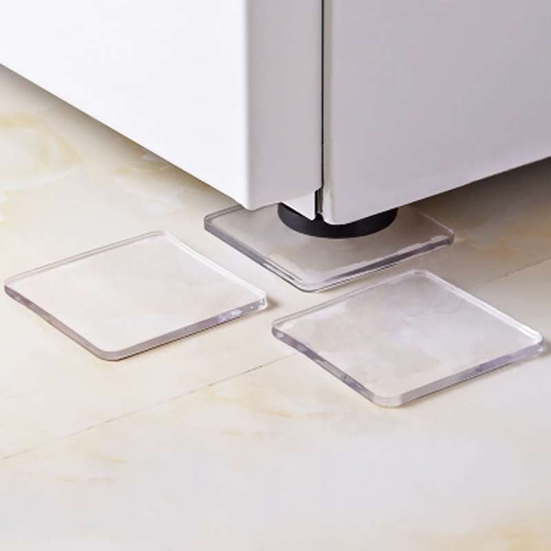 4 PCS Transparent Washing Machine Silicone Pad Anti Vibration Non-Slip Mat Shock Absorbing Pad(70x70