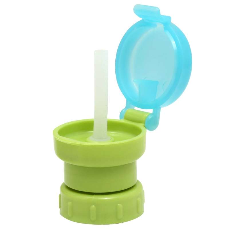 Children Portable Bottled Drinks Anti-overflow Anti-squash Replacement Straw Cap(Red)