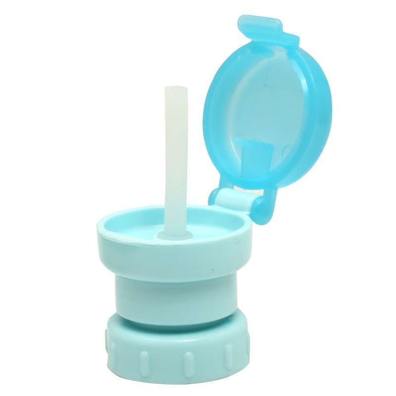 Children Portable Bottled Drinks Anti-overflow Anti-squash Replacement Straw Cap(Red)