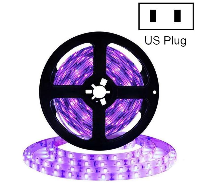 2835 SMD UV Purple Light Strip Epoxy LED Lamp Decorative Light Strip, Style:Bare Board 10m(US Plug)