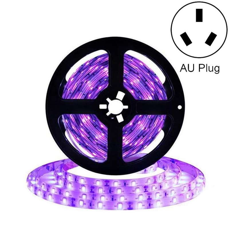 2835 SMD UV Purple Light Strip Epoxy LED Lamp Decorative Light Strip, Style:Bare Board 10m(US Plug)