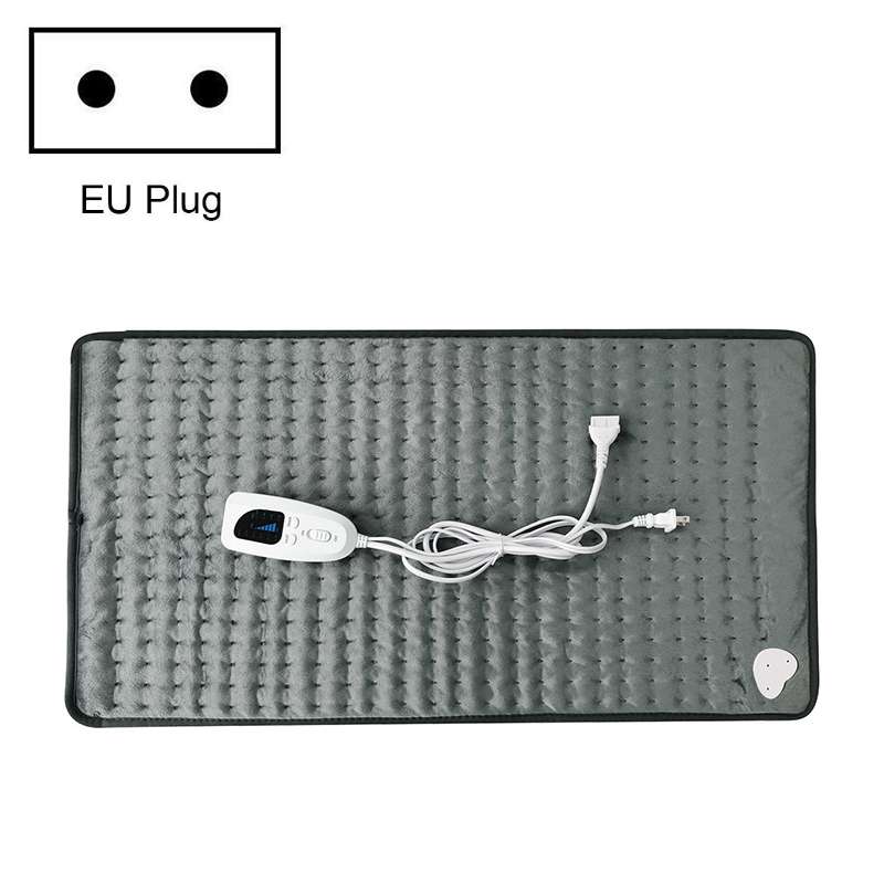 Home Physiotherapy Heating Pad Electric Heating Blanket, Size: 40x30cm, Plug Tpye:EU Plug(Silver Gra