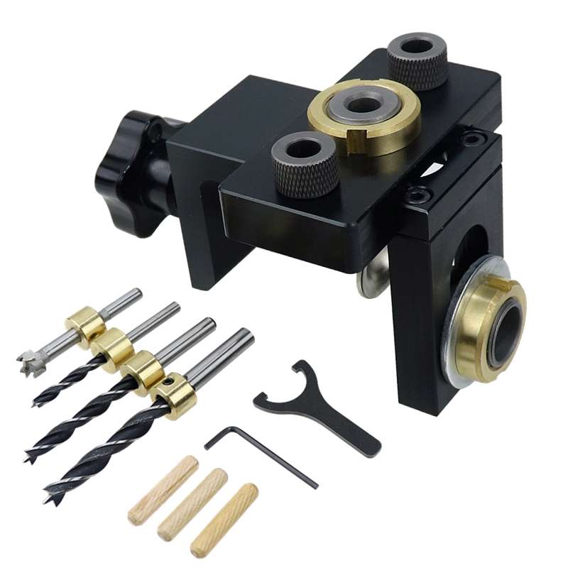 10 In 1 Straight Hole Punch Locator Dowels Locator Furniture Puncher Connector Puncher