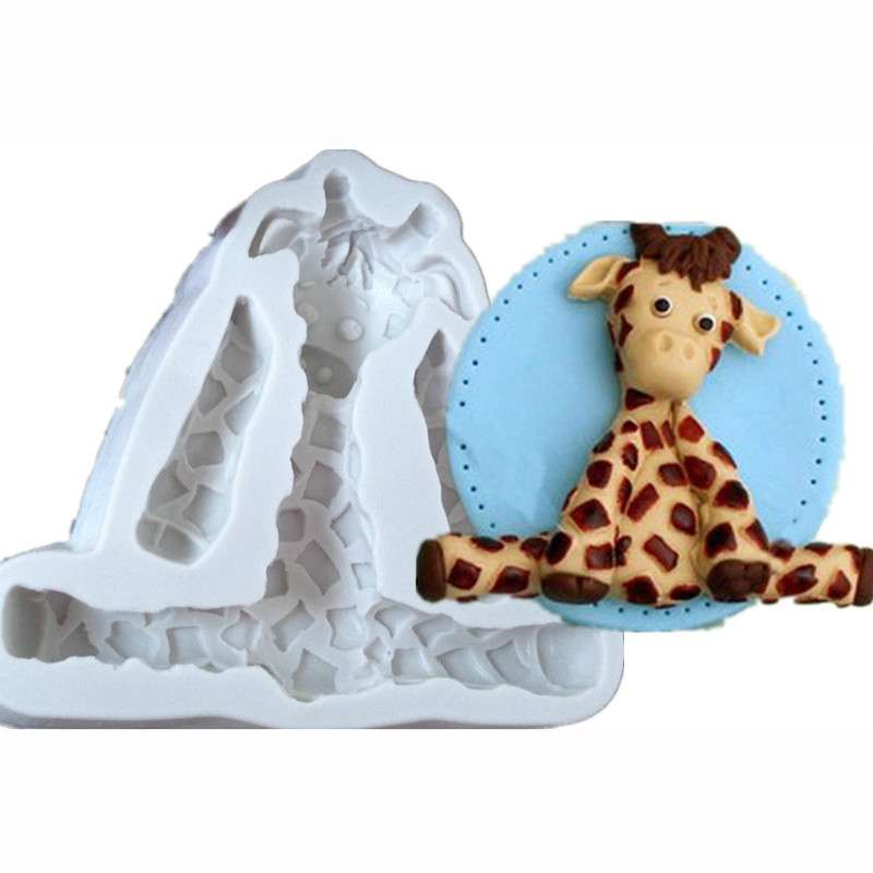 2 PCS 3D Animal Shape Silicone Form Fondant Cake Biscuit Molds(Lion)
