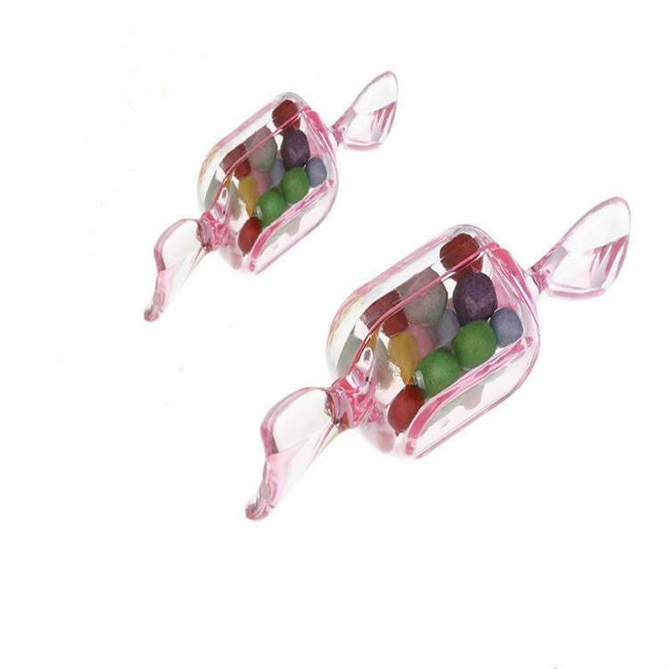 10 PCS/Set Transparent Creative Candy Box Small Candy-shaped Mini Plastic Box(Clear)