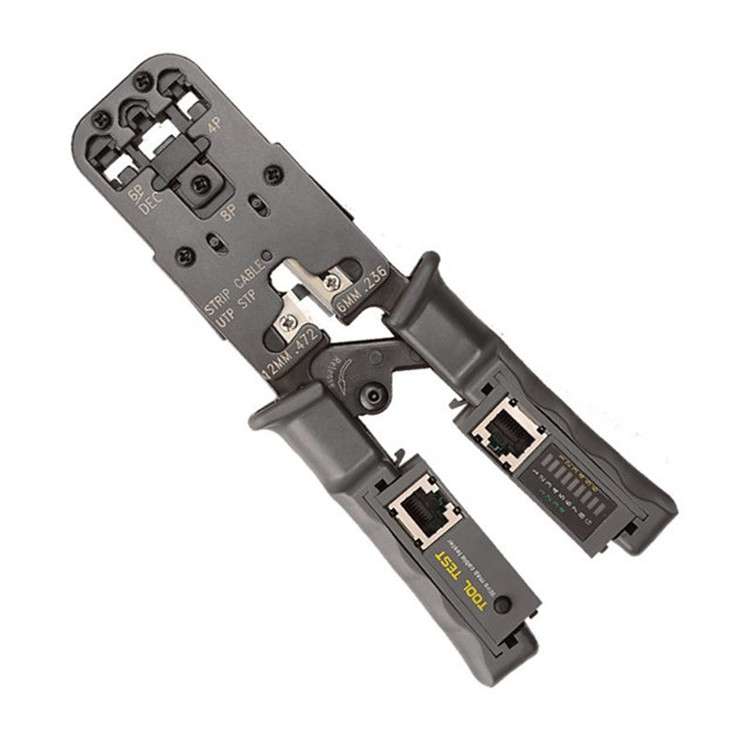 Multifunctional 4P8P6P Three-purpose Tester Ratchet Type Network Tool Squeeze Crimping Wire Network