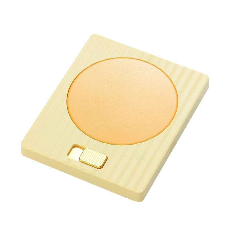 Home USB Constant Temperature Cup Mat Heat Thermos Coaster, Style:Without Adapter(Vintage Brown)