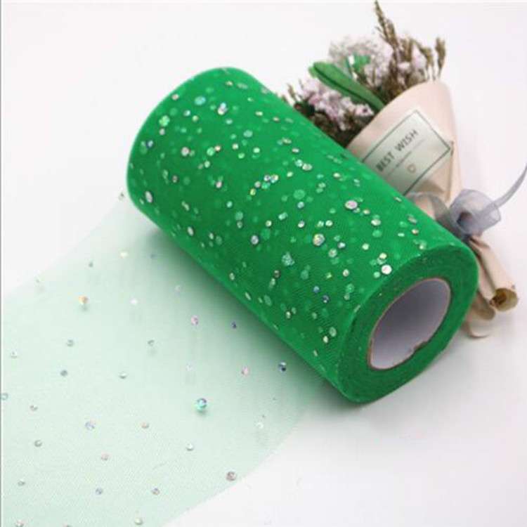 Tulle Roll 25 Yards 13cm Organza Laser Crafts Wedding Decoration Tulle Birthday Party Supplies(Light