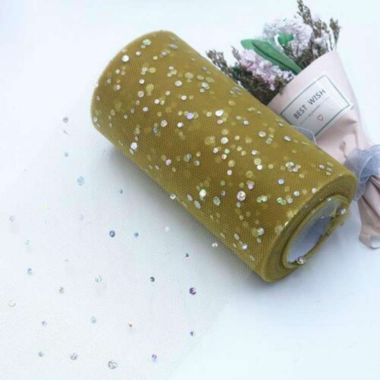 Tulle Roll 25 Yards 13cm Organza Laser Crafts Wedding Decoration Tulle Birthday Party Supplies(Light