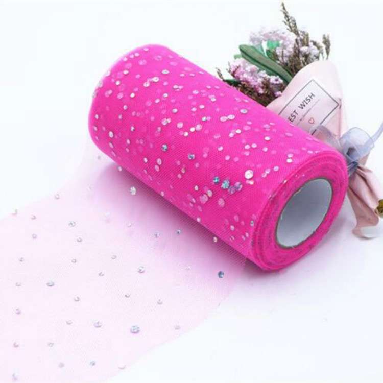 Tulle Roll 25 Yards 13cm Organza Laser Crafts Wedding Decoration Tulle Birthday Party Supplies(Light