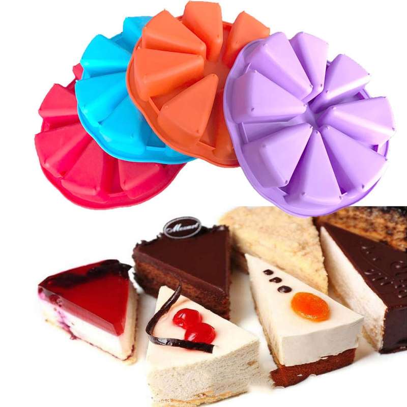 DIY Silicone Eight-point Triangle Mould Silicone Cake Mold Baking Tool, Random Color Delivery