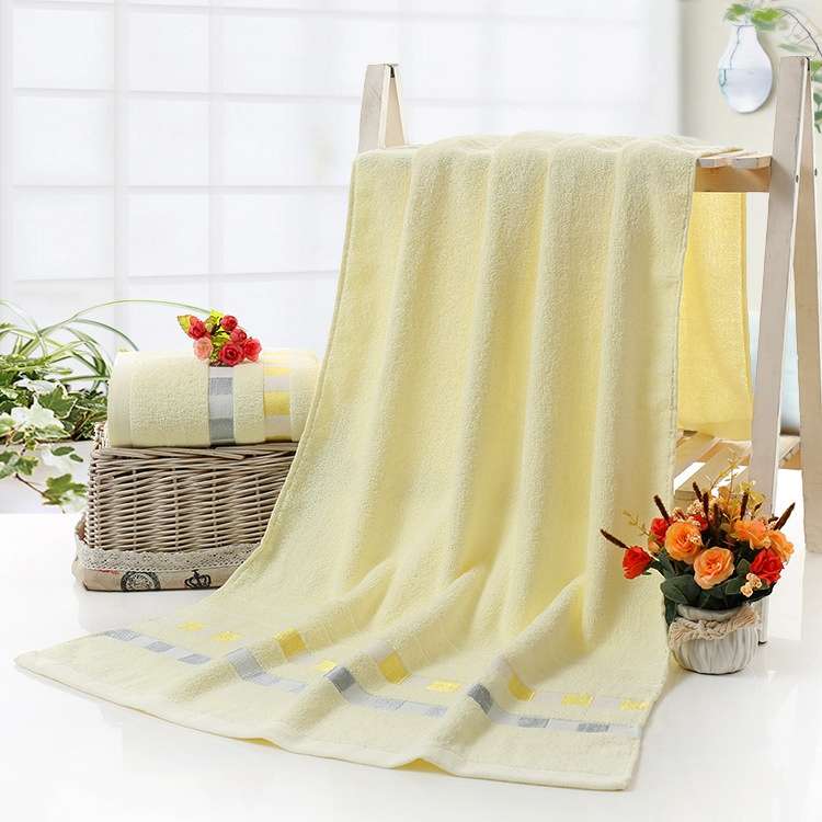 Cotton Plain Square Bath Towel Natural Environmental Protection Embroidered Bath Towel Household Tow