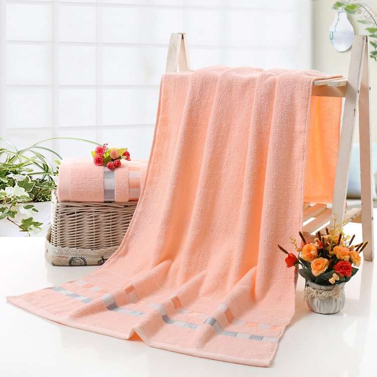 Cotton Plain Square Bath Towel Natural Environmental Protection Embroidered Bath Towel Household Tow