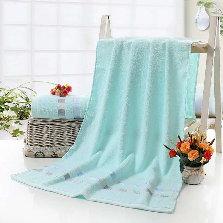 Cotton Plain Square Bath Towel Natural Environmental Protection Embroidered Bath Towel Household Tow