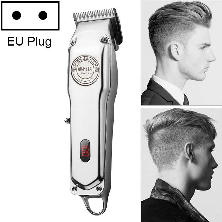 Retro Oil Head Electric Pusher Strong Power Electric Fader LCD Digital Display Rechargeable Hair Cli