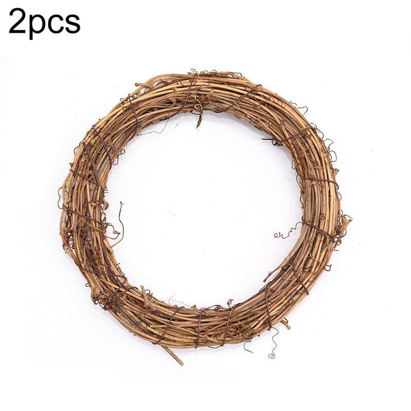 2 PCS Tree Vine Christmas Wreath DIY Rattan Garden Decoration Rattan Window Decoration, Size:15CM