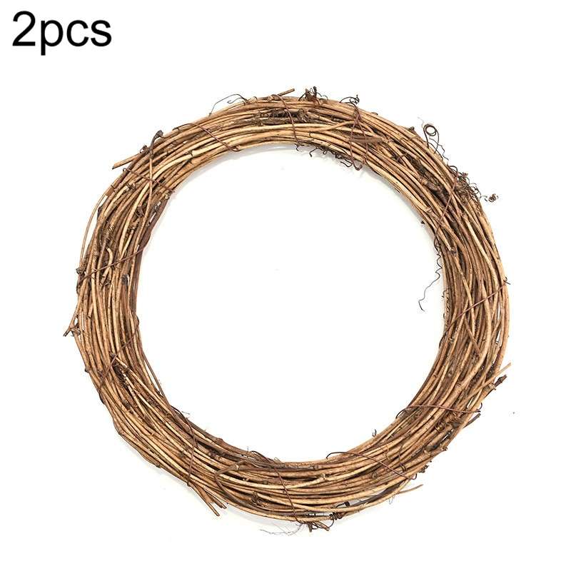 2 PCS Tree Vine Christmas Wreath DIY Rattan Garden Decoration Rattan Window Decoration, Size:20CM