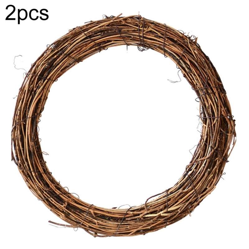2 PCS Tree Vine Christmas Wreath DIY Rattan Garden Decoration Rattan Window Decoration, Size:30CM