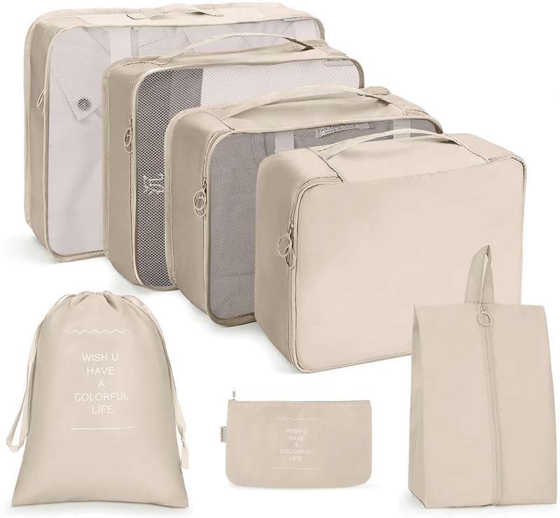 7 In 1 Travel Storage Bag Set Folding Storage Bag(Navy Blue)