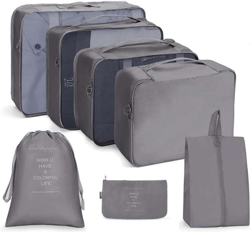 7 In 1 Travel Storage Bag Set Folding Storage Bag(Navy Blue)