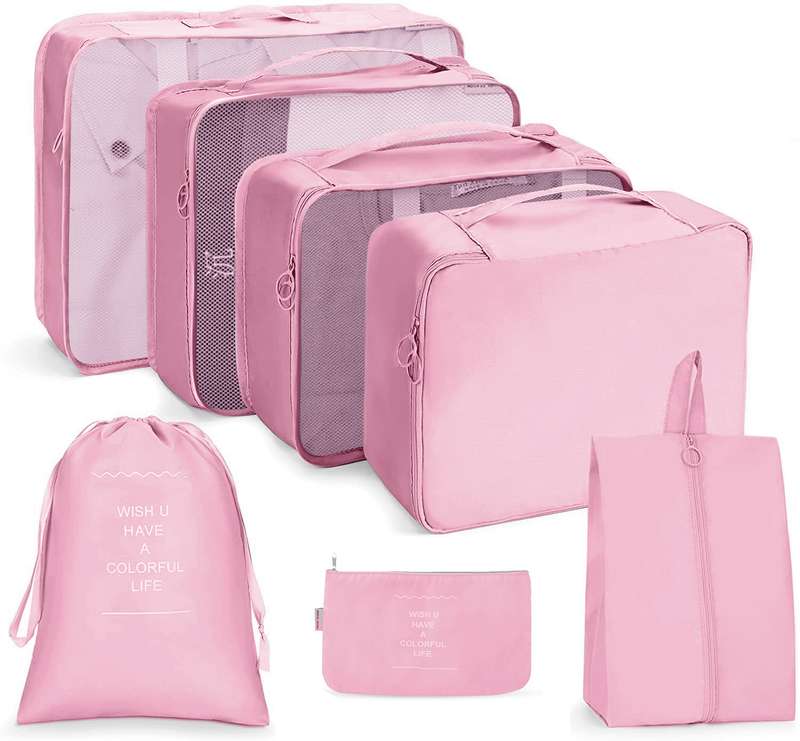 7 In 1 Travel Storage Bag Set Folding Storage Bag(Navy Blue)