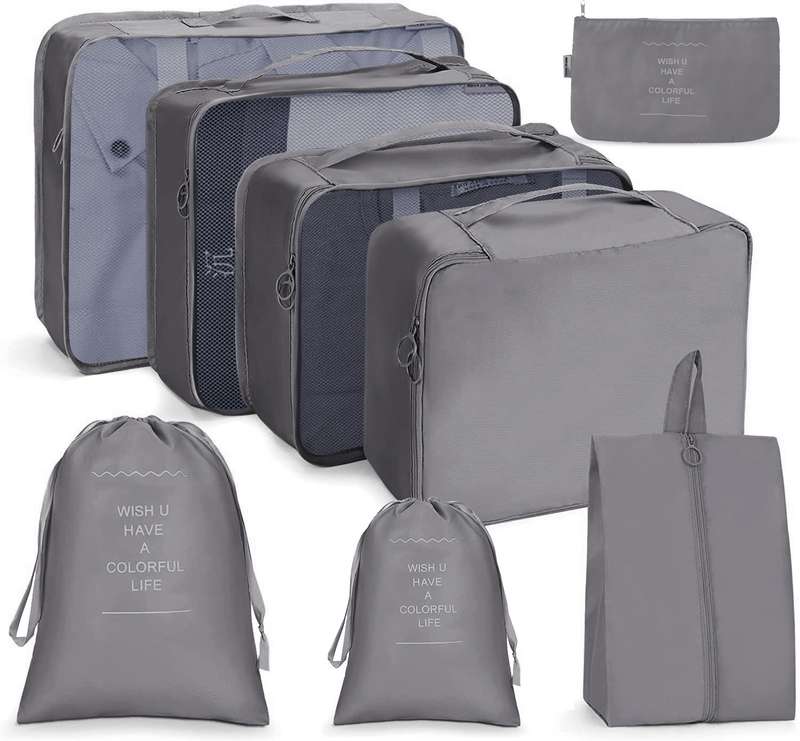 8 In 1 Beam Mouth Travel Storage Bag Set Folding Storage Bag