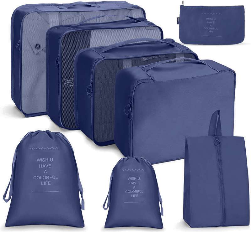 8 In 1 Beam Mouth Travel Storage Bag Set Folding Storage Bag