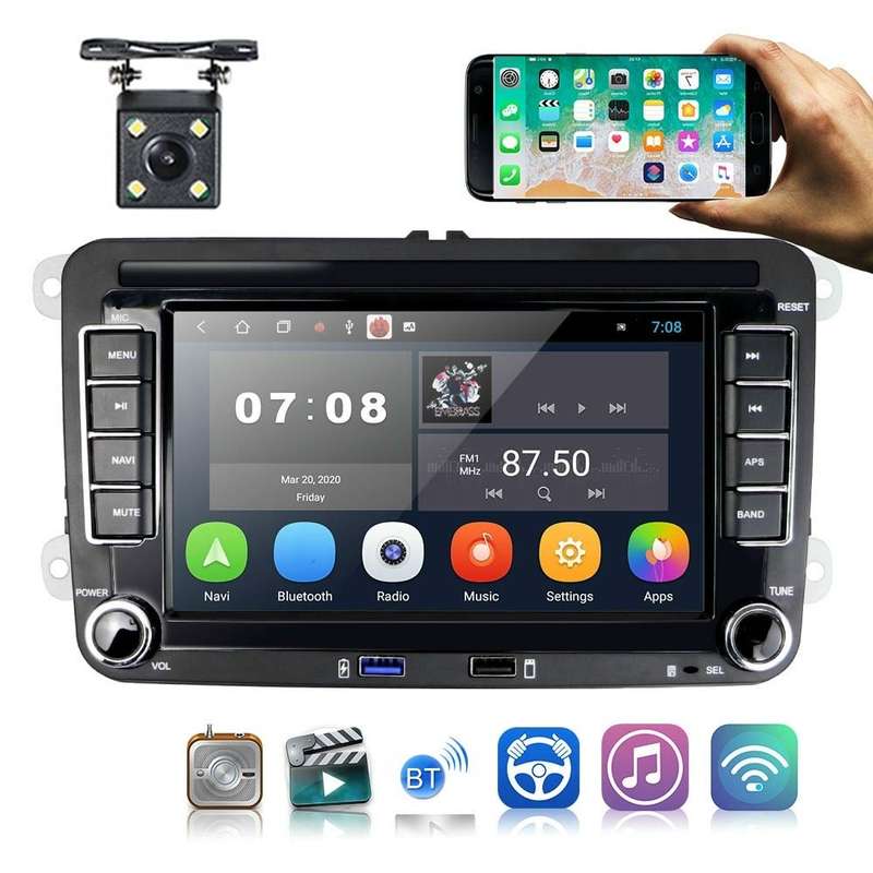 For Volkswagen Q3300KT 7-inch 1+16G Car Multimedia Player Navigation Bluetooth Reversing Integrated