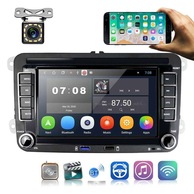 For Volkswagen Q3300KT 7-inch 1+16G Car Multimedia Player Navigation Bluetooth Reversing Integrated