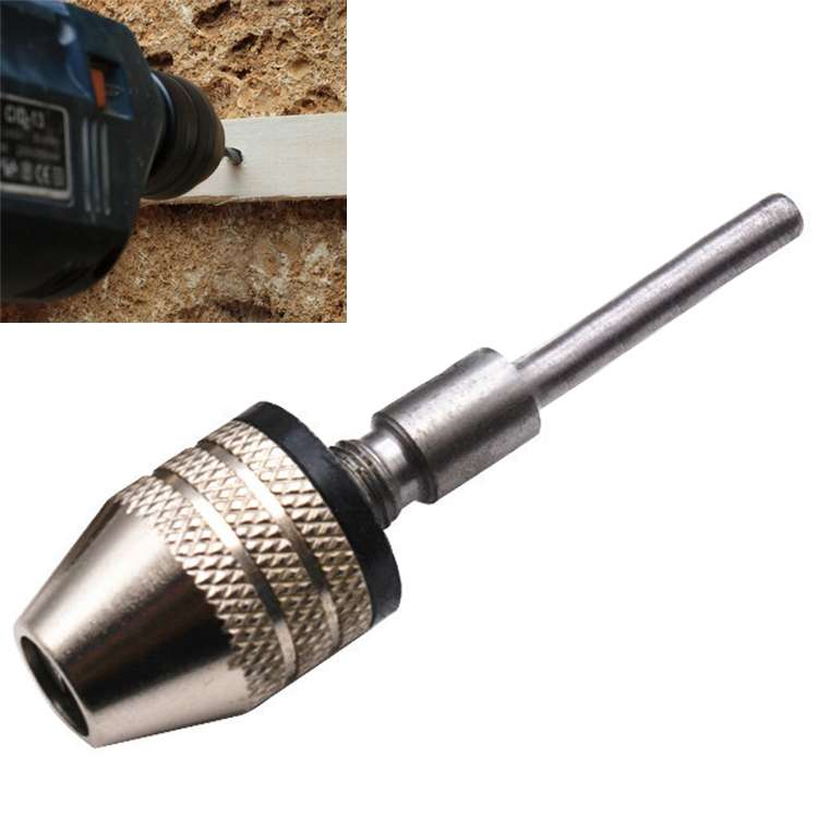 Hex Shank Mini Drill Chuck Conversion Three Jaw Chuck Power Tool, Model:2.35mm Round Chuck (0.3-3.4m