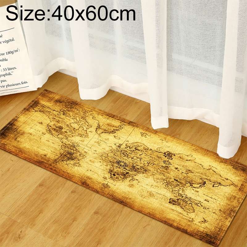 World Map Carpets Rug Bedroom Kids Baby Play Crawling Mat Memory Foam Area Rugs Carpet, Size:40x60cm