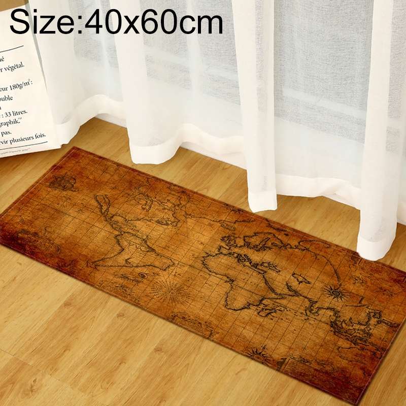World Map Carpets Rug Bedroom Kids Baby Play Crawling Mat Memory Foam Area Rugs Carpet, Size:40x60cm