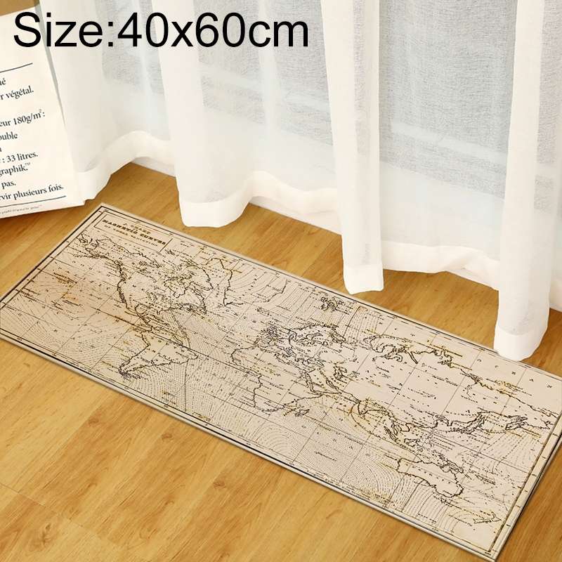 World Map Carpets Rug Bedroom Kids Baby Play Crawling Mat Memory Foam Area Rugs Carpet, Size:40x60cm