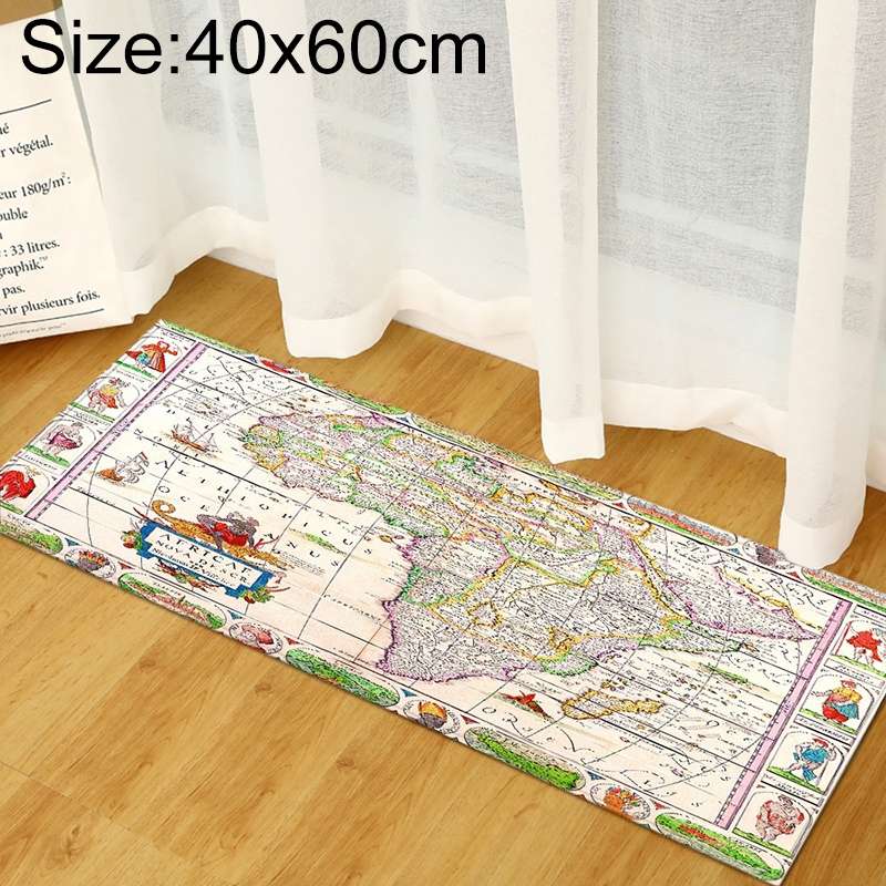 World Map Carpets Rug Bedroom Kids Baby Play Crawling Mat Memory Foam Area Rugs Carpet, Size:40x60cm