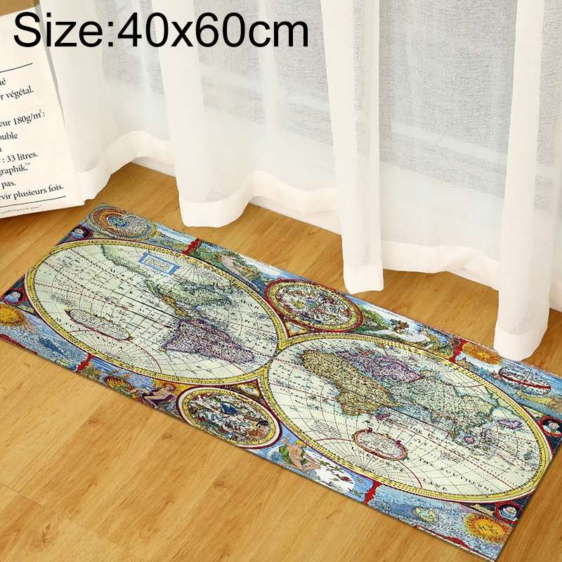 World Map Carpets Rug Bedroom Kids Baby Play Crawling Mat Memory Foam Area Rugs Carpet, Size:40x60cm