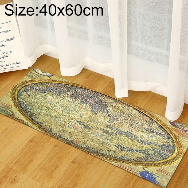 World Map Carpets Rug Bedroom Kids Baby Play Crawling Mat Memory Foam Area Rugs Carpet, Size:40x60cm