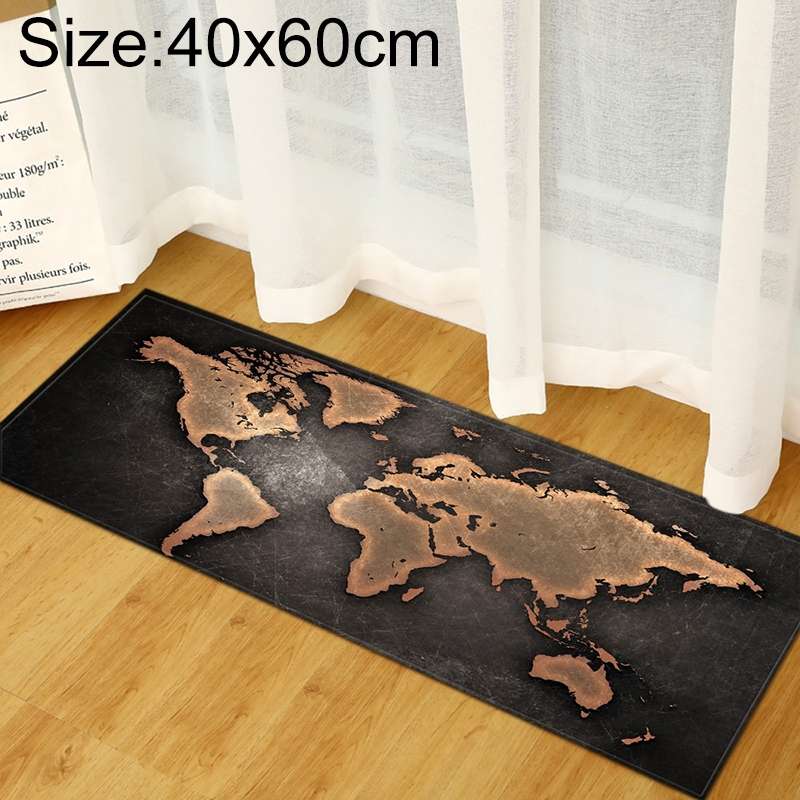 World Map Carpets Rug Bedroom Kids Baby Play Crawling Mat Memory Foam Area Rugs Carpet, Size:40x60cm