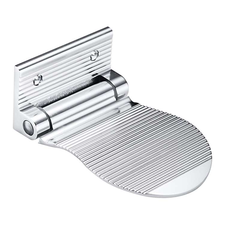 Wall Mounted Aluminium Alloy Bathroom Shower Foot Rest Footstool(Black)
